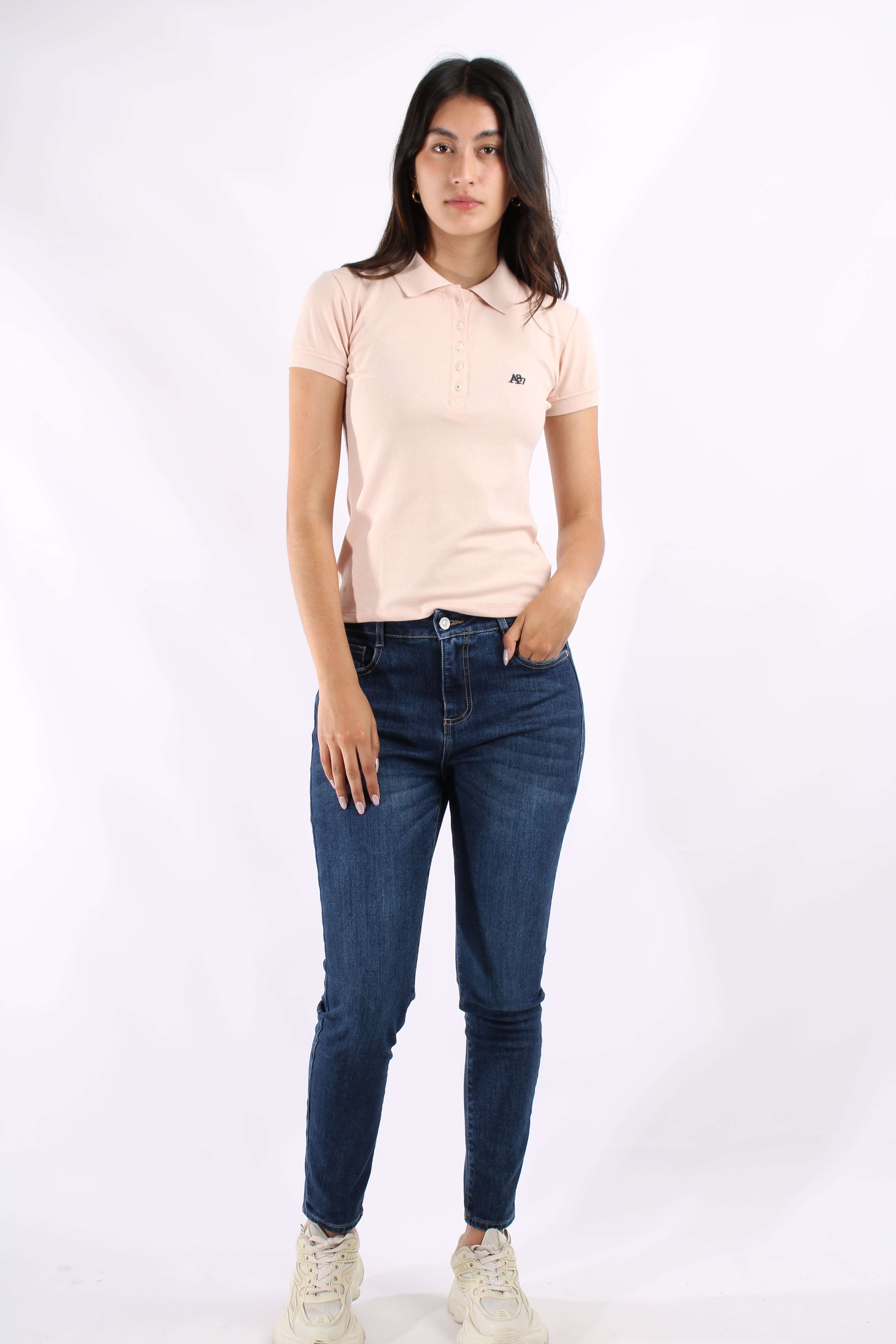 Polo Rosado Claro Para Mujer Aeropostale  Solid Polo Primrose Pink 4164