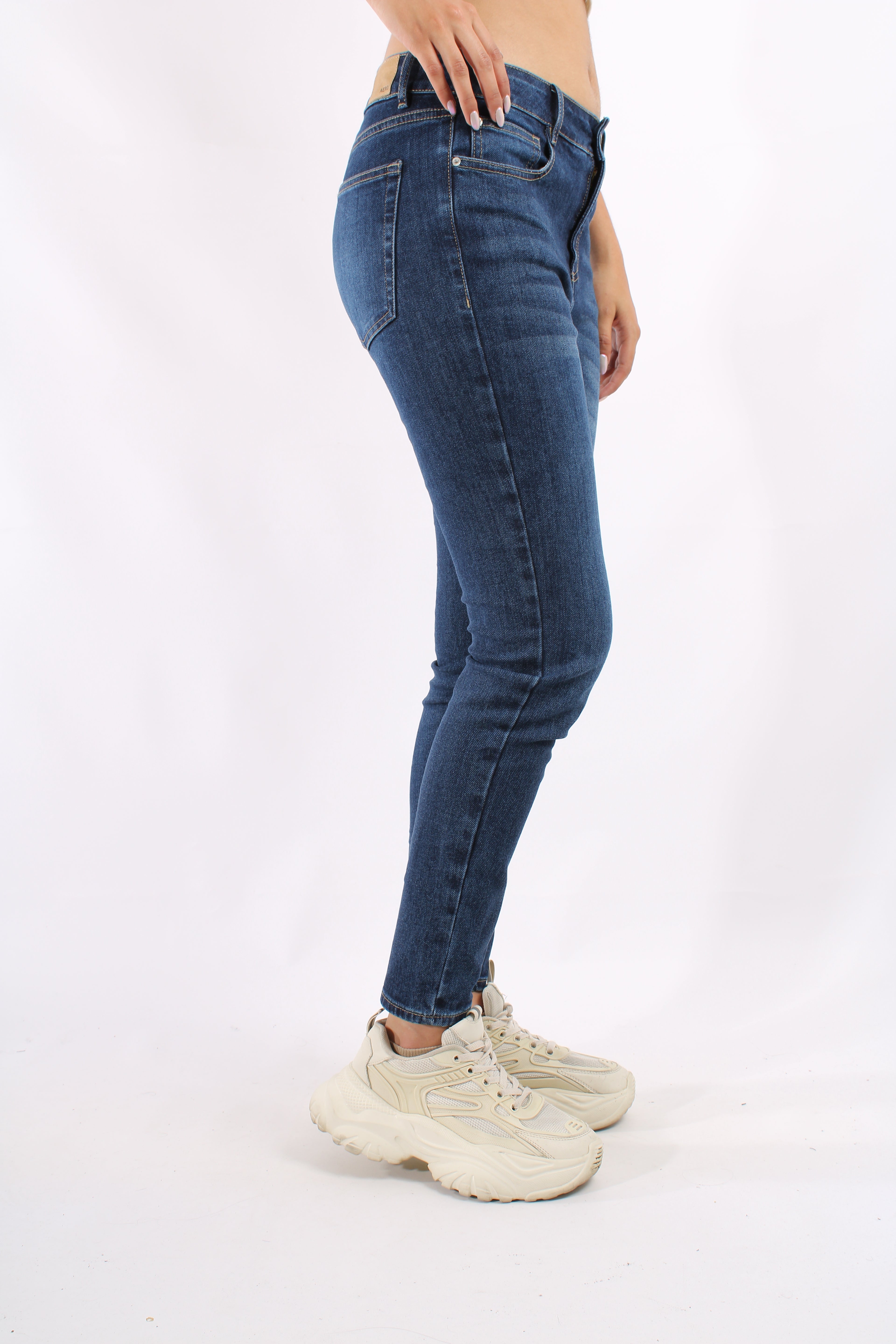 Jean Azul Oscuro Para Mujer Aeropostale Girls Fashion Basic Skinny  Dark Wash 6265