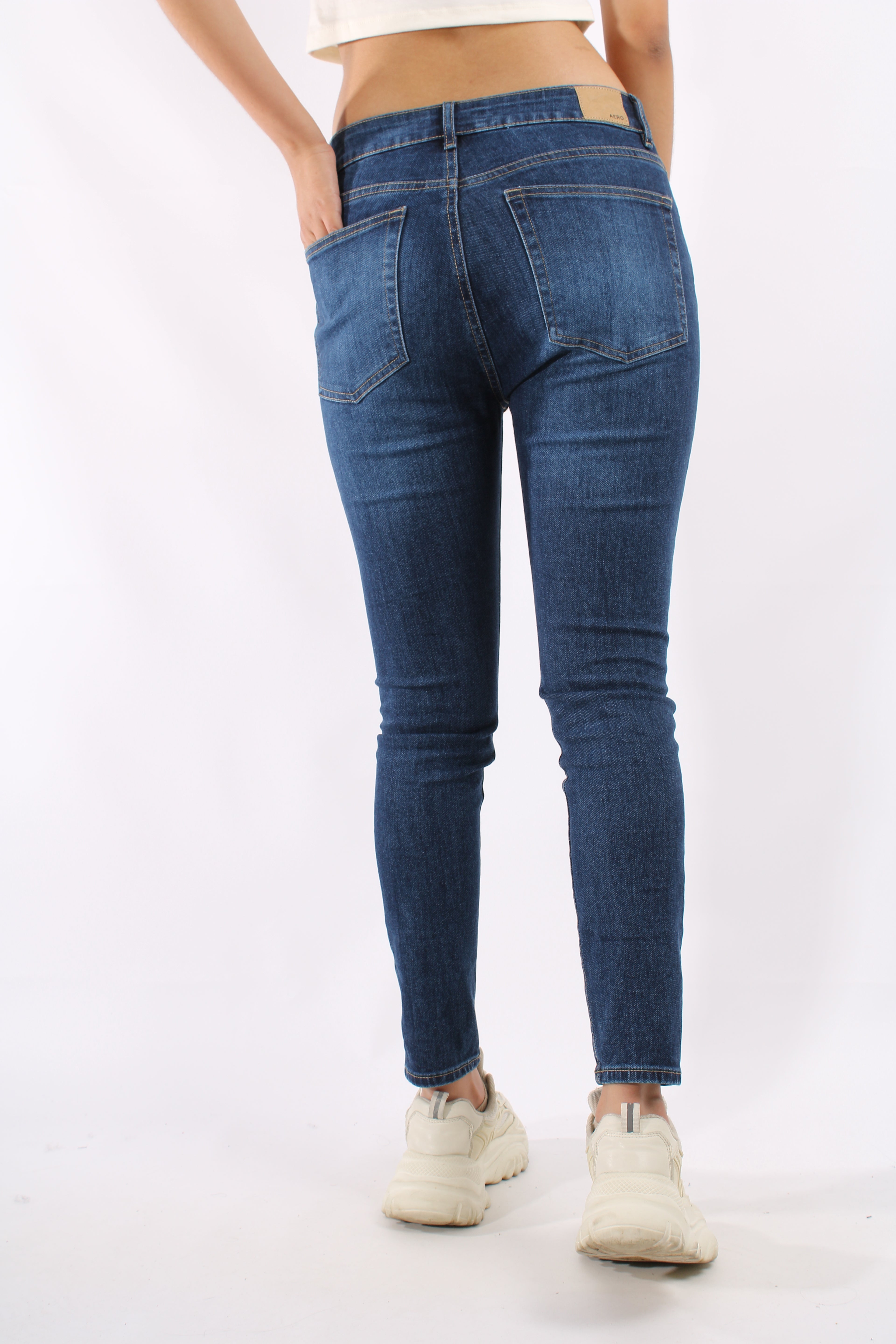 Jean Azul Oscuro Para Mujer Aeropostale Girls Fashion Basic Skinny  Dark Wash 6265