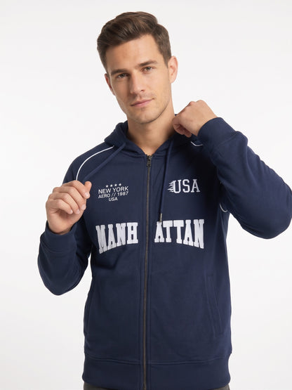 AERO GUYS POPOVER HOODIES CADET NAVY