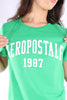 Camiseta Verde Para Mujer Aeropostale Graphic Level 1 6723