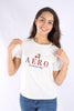 Camiseta Blanca Para Mujer Aeropostale Graphic Level 1 6620