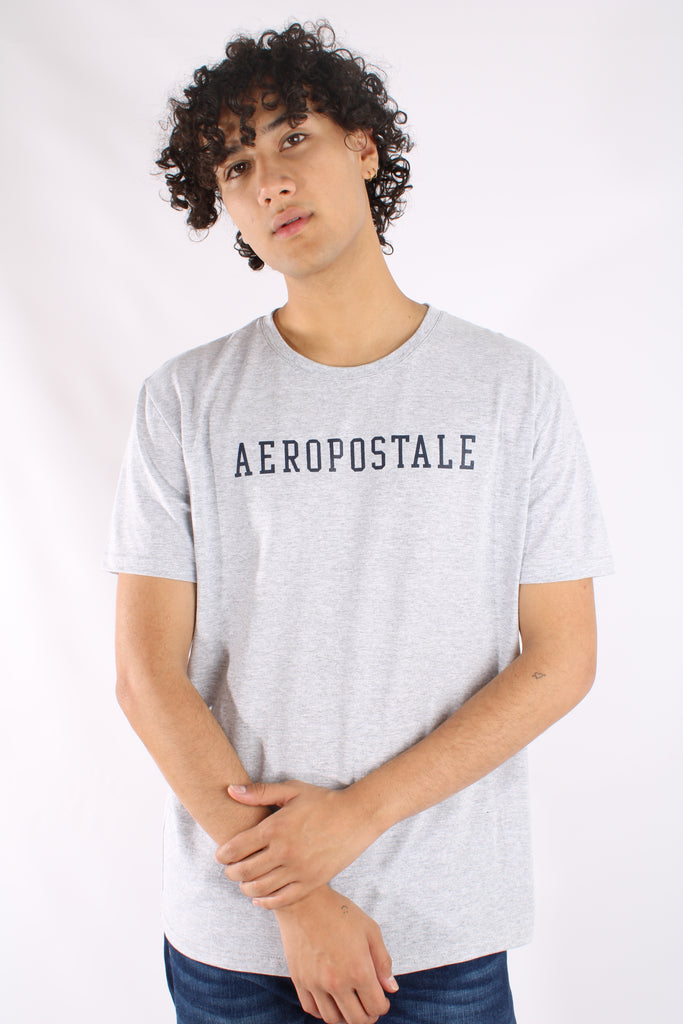 Camiseta Gris Para Hombre Aeropostale Level 1 Graphic Tees 4948