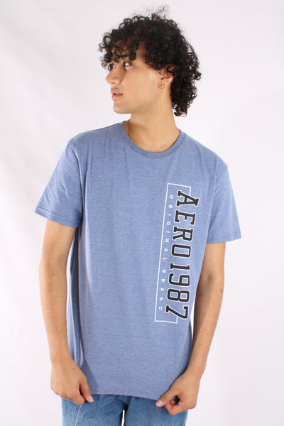 Camiseta Azul Para Hombre Aeropostale Level 1 Graphic 4946