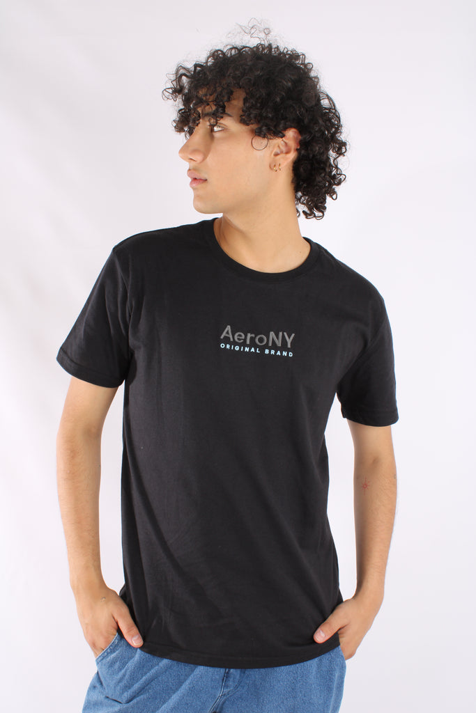 Camiseta Negra Para Hombre Aeropostale Level 2 Graphic Tees 9834