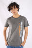 Camiseta Gris Para Hombre Orange Embroidered Letter Aero Level 2 Graphic Tees