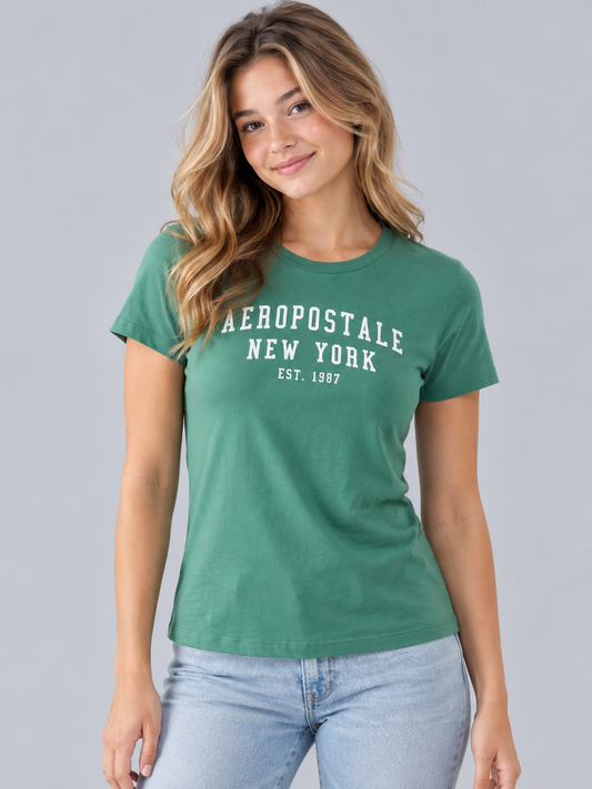 Camiseta Para Mujer Aero Graphic Level 1 Teal Green