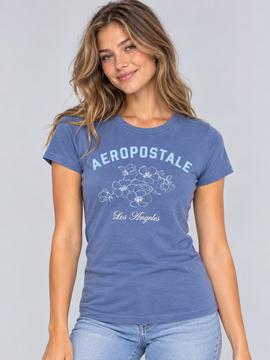 Camiseta Para Mujer Aero Graphic Level 2 Bijou Blue