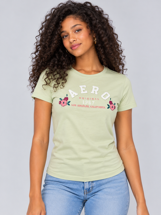 Camiseta Para Mujer Aero Graphic Level 2 Green Turquoise