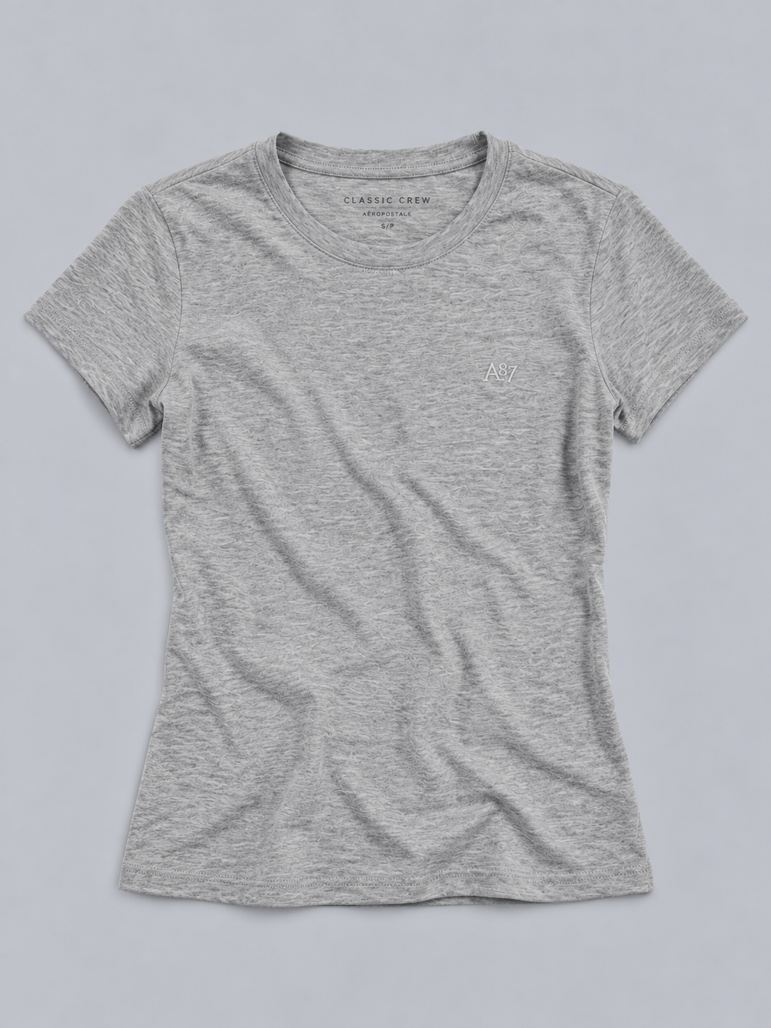 Camiseta Para Mujer Aero Girls Solid Ss Light Heather Grey  4204