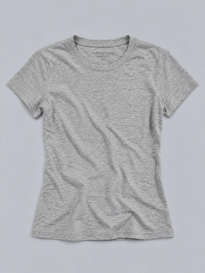 Camiseta Para Mujer Aero Girls Solid Ss Light Heather Grey  4204