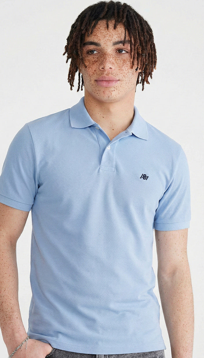 Polo Para Hombre Aero Guys Ss Solid Polo Kentucky Blue New 9707