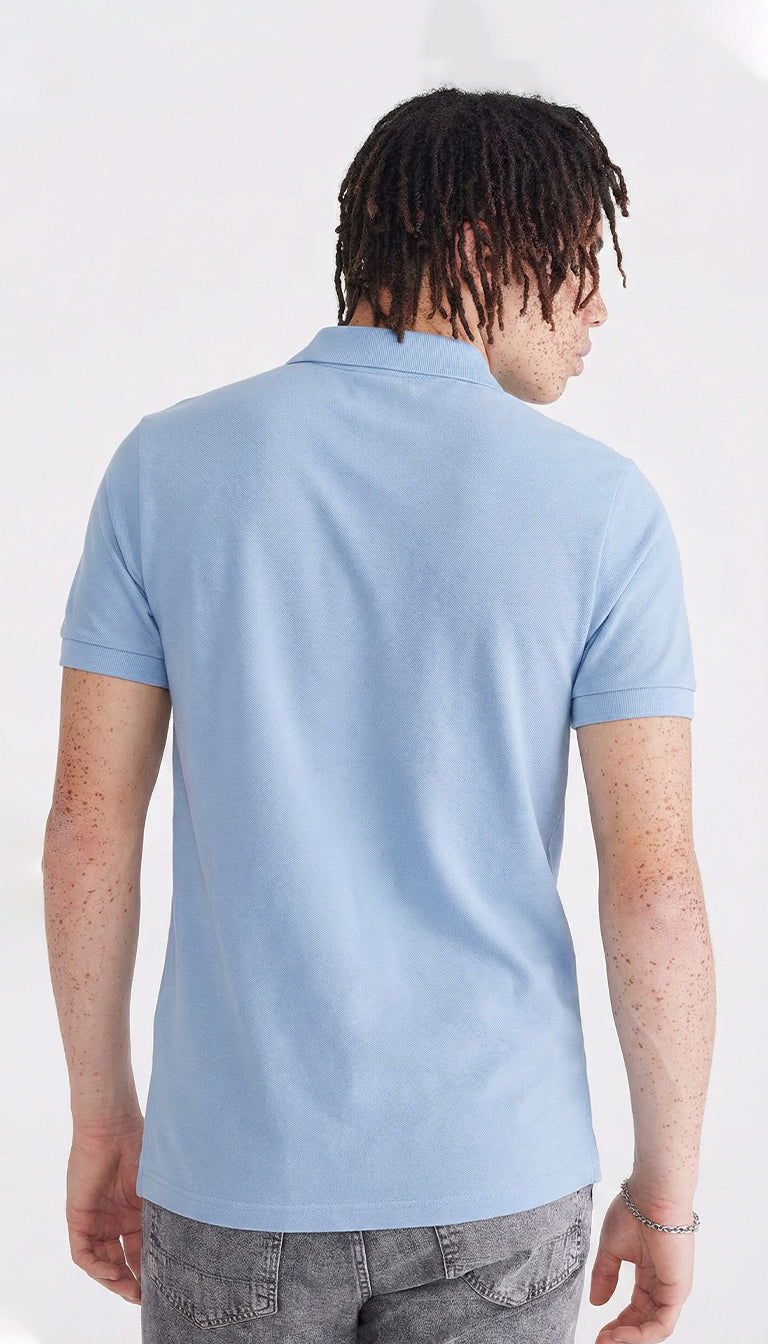 Polo Para Hombre Aero Guys Ss Solid Polo Kentucky Blue New 9707