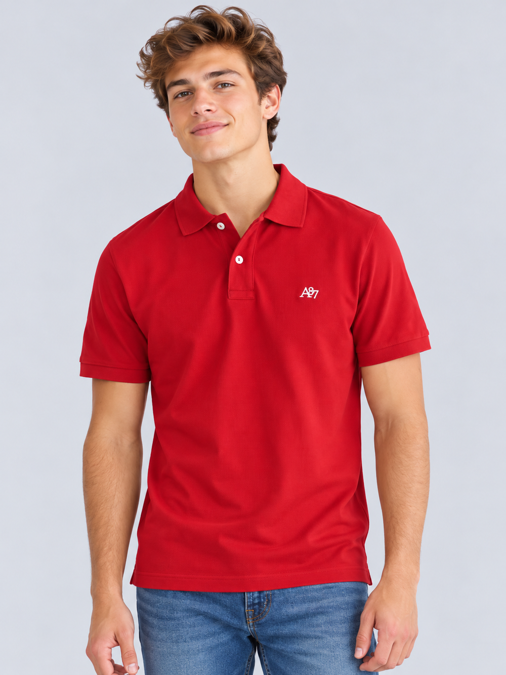 Camiseta Polo Para Hombre Aero Guys SS Solid Polo True Red