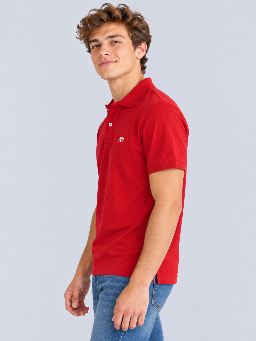 Camiseta Polo Para Hombre Aero Guys SS Solid Polo True Red