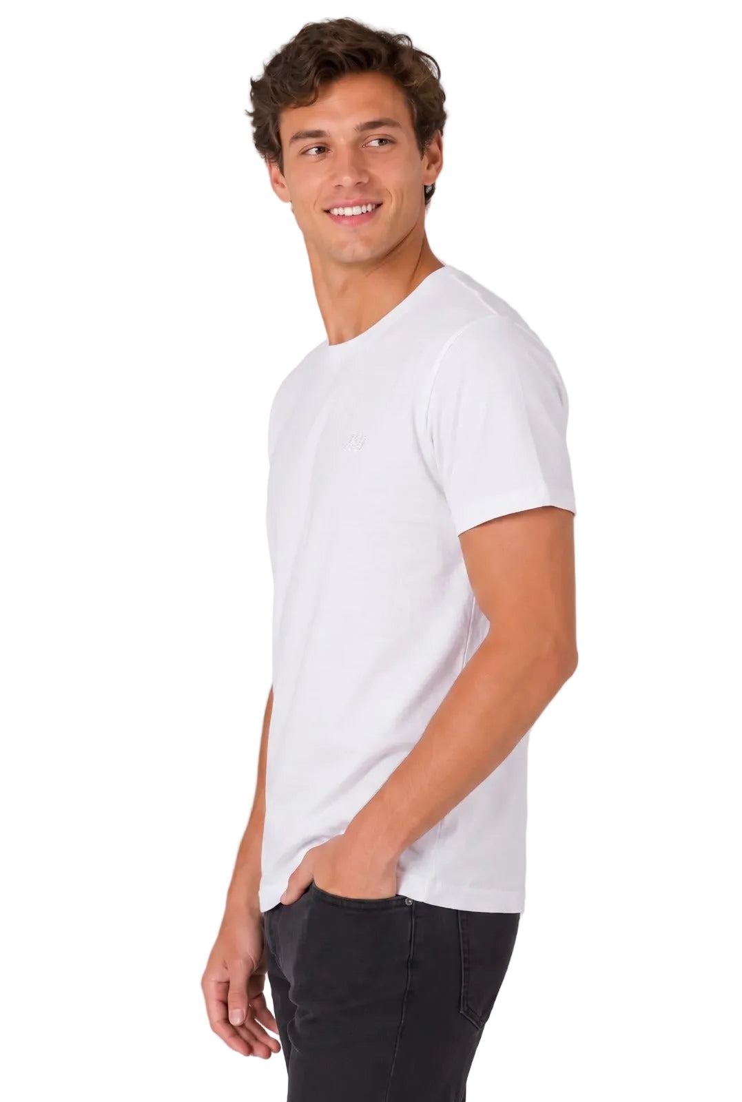 Camiseta Basica Blanca  Para Hombre Aeropostale Guys Ss Tees Bleach 4240