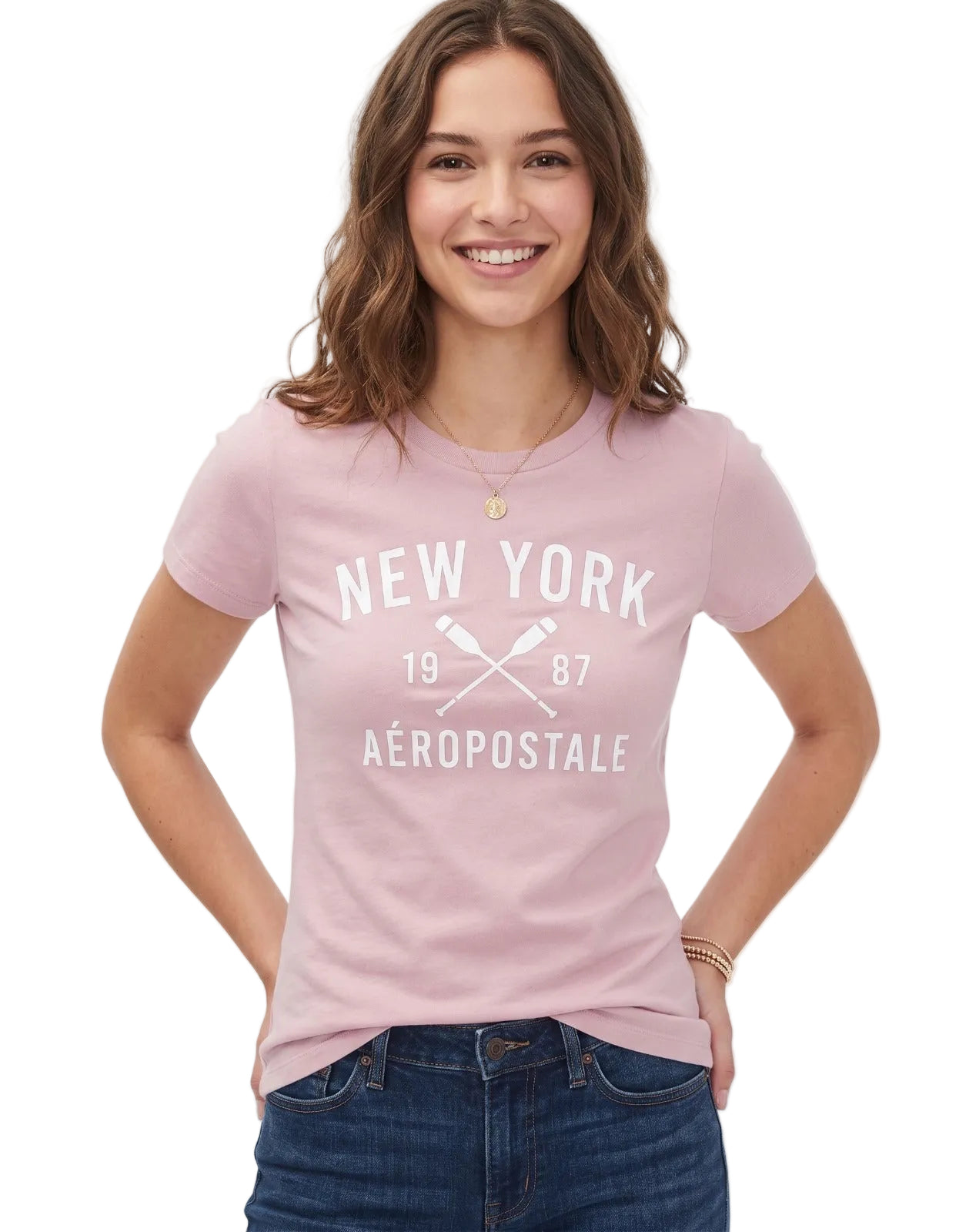 Camiseta Para Mujer Aero Graphic Level 1 Primrose Pink  7288