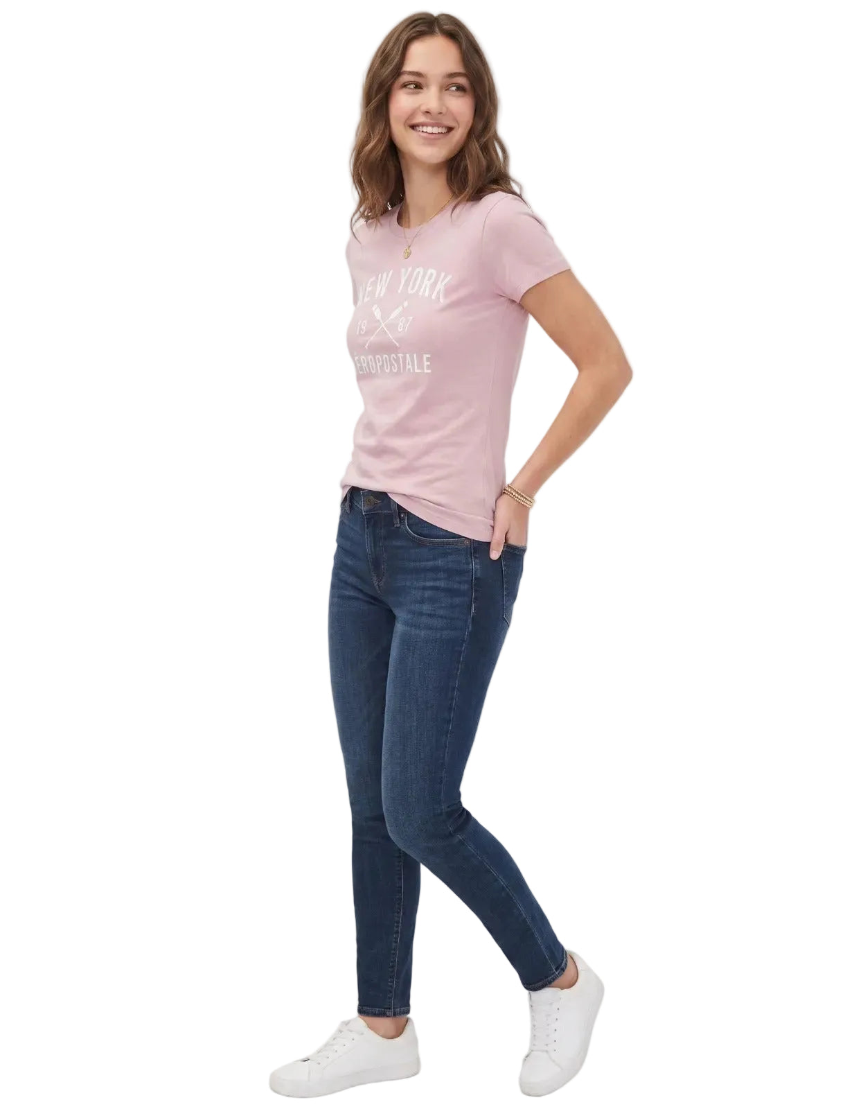 Camiseta Para Mujer Aero Graphic Level 1 Primrose Pink  7288