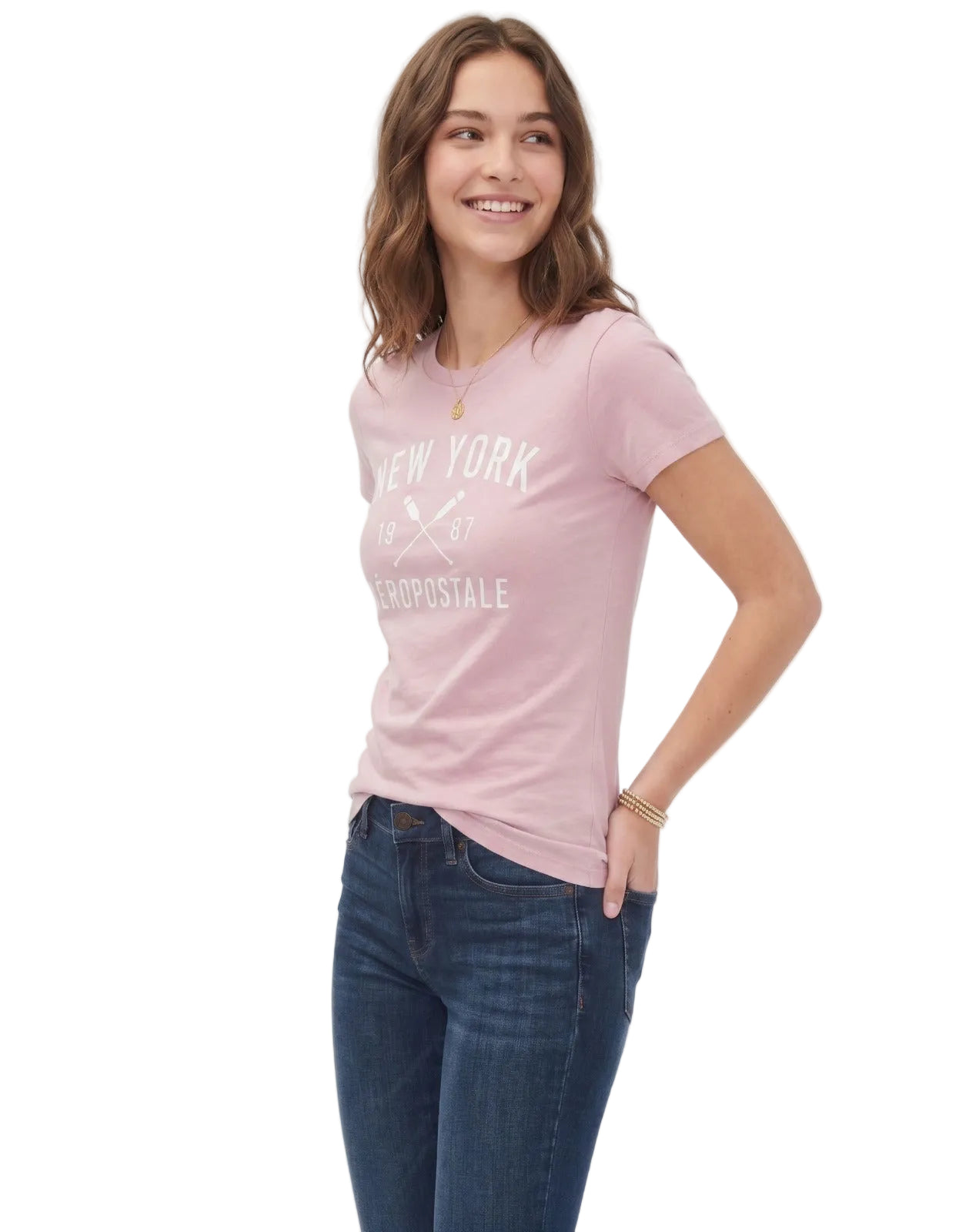 Camiseta Para Mujer Aero Graphic Level 1 Primrose Pink  7288