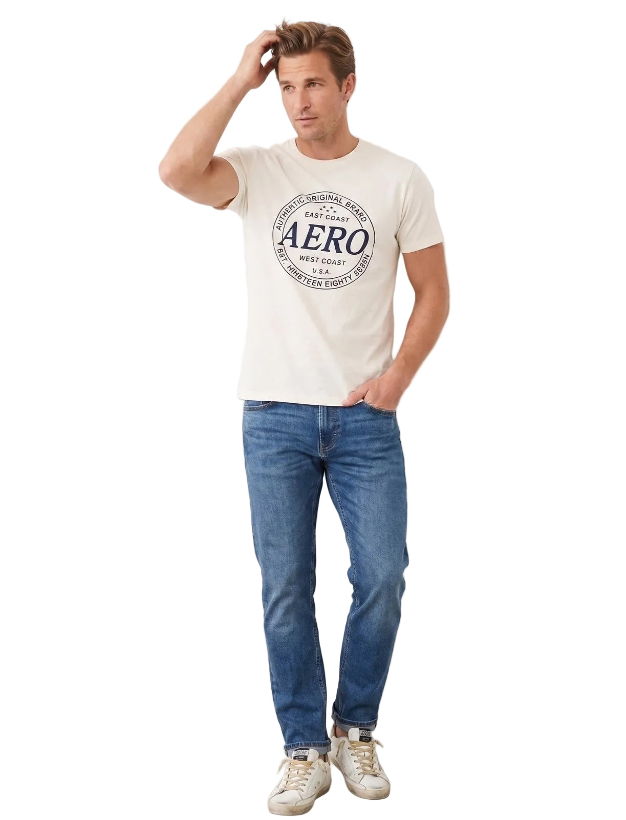 Camiseta Para Hombre Aero Level 1 Graphic Tees Birch 6181