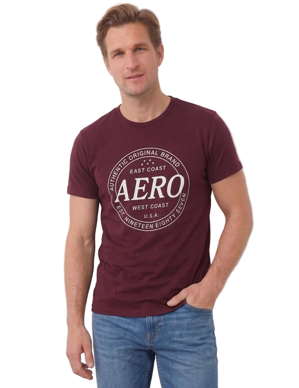 Camiseta Para Hombre Aero Level 1 Graphic Tees Port Royale 6181