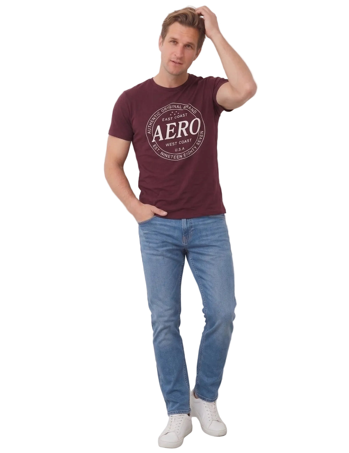 Camiseta Para Hombre Aero Level 1 Graphic Tees Port Royale 6181