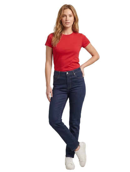 Camiseta Básica Para Mujer Round Neck Aero Girls Solid Ss True Red