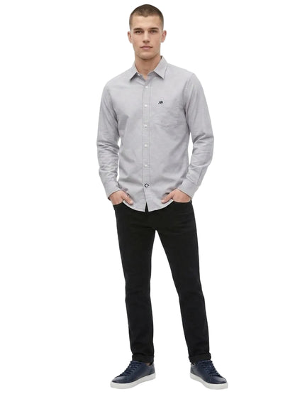 Camisa Oxford de Hombre Gris Claro Aero Guys Ls Woven Shirts Chg 8544
