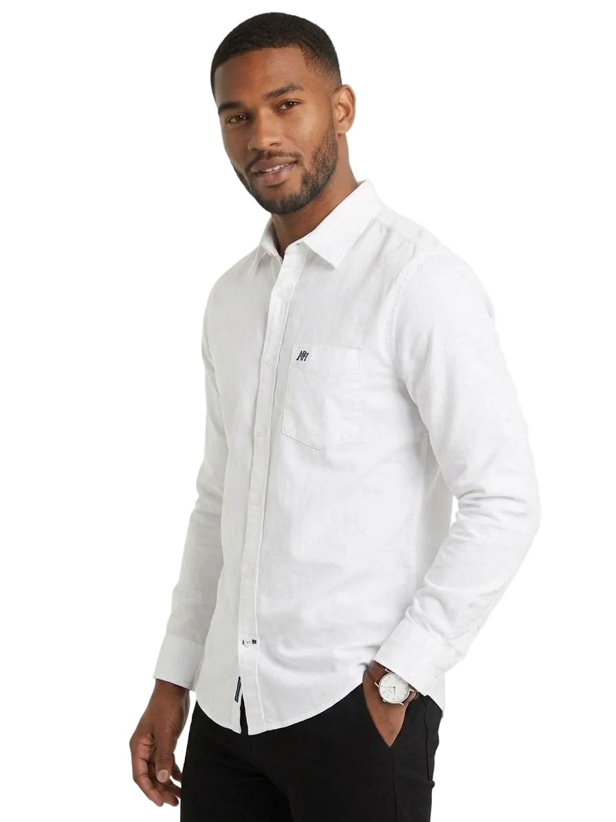 Camisa Hombre Oxford Aero Guys Ls Woven Shirts Bleach 8544
