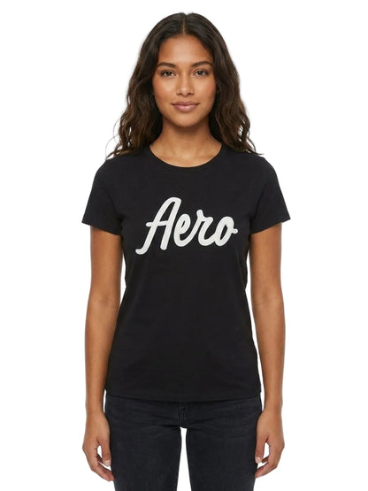 Camiseta Negra Para Mujer Aeropostale Graphic Level 2 Black  4115