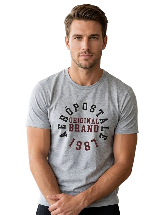 Camiseta Para Hombre Aero Level 1  Graphic Tees Heather Grey 6269