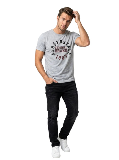 Camiseta Para Hombre Aero Level 1  Graphic Tees Heather Grey 6269