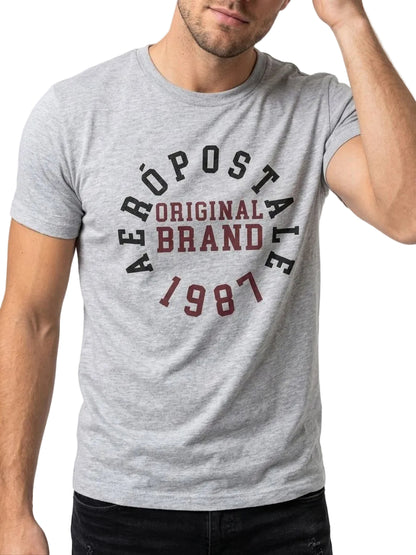 Camiseta Para Hombre Aero Level 1  Graphic Tees Heather Grey 6269