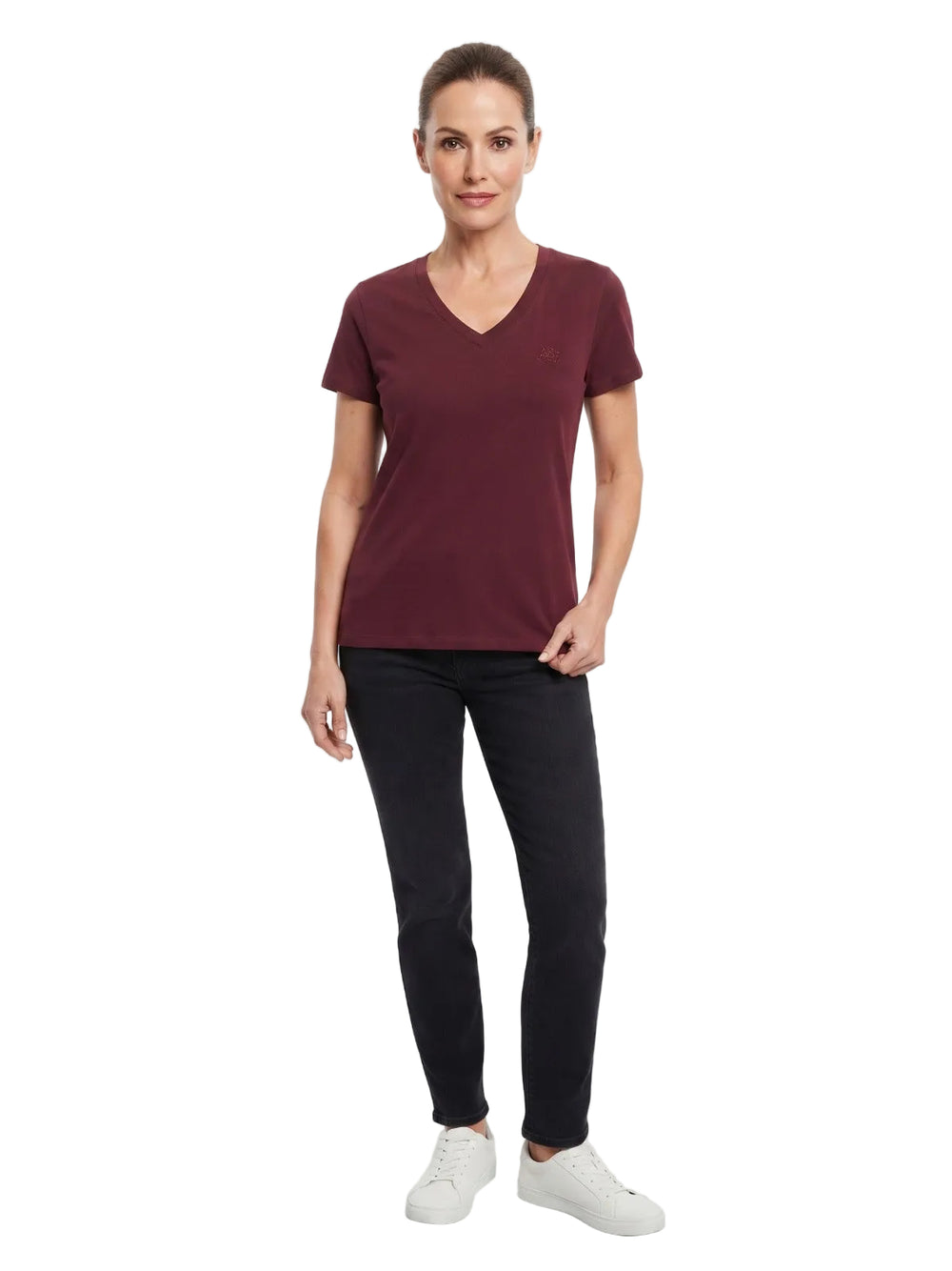 Camiseta Básica Mujer Aero Girls Solid Ss Earth Red 4208