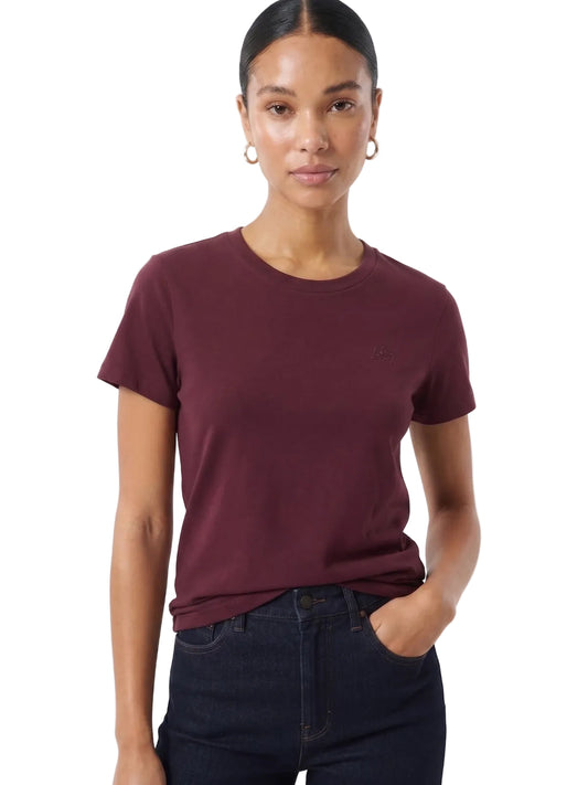 Camiseta Básica Para Mujer Earth Red Aero Girls Solid Ss 4204