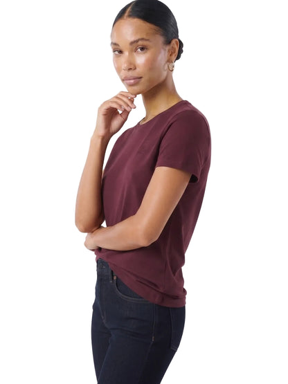 Camiseta Básica Para Mujer Earth Red Aero Girls Solid Ss 4204