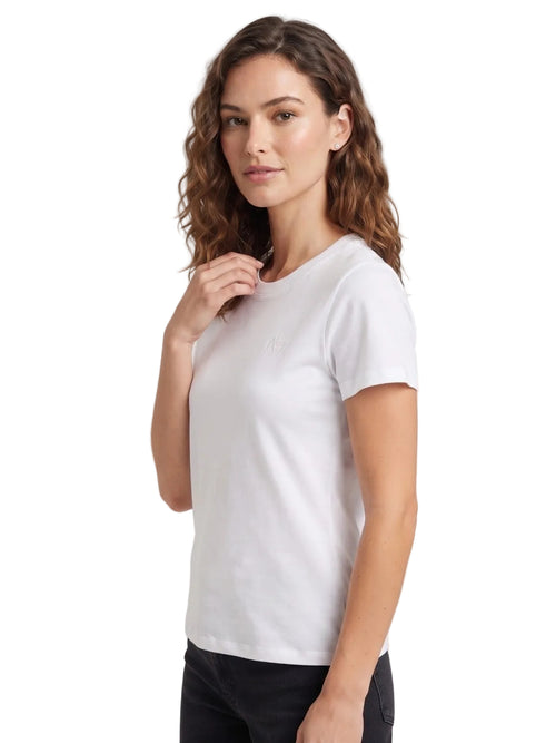 Camiseta Básica de mujer blanco Aero Girls Solid Ss Bleach 4204