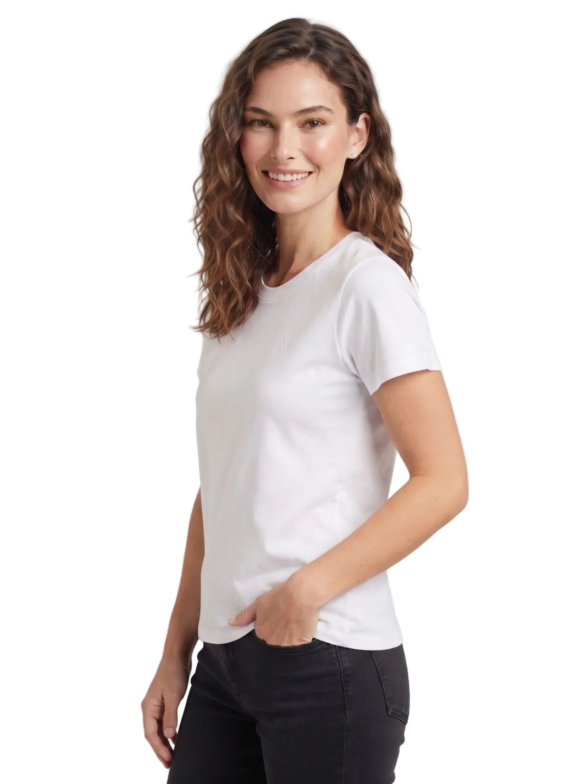 Camiseta Básica de mujer blanco Aero Girls Solid Ss Bleach 4204