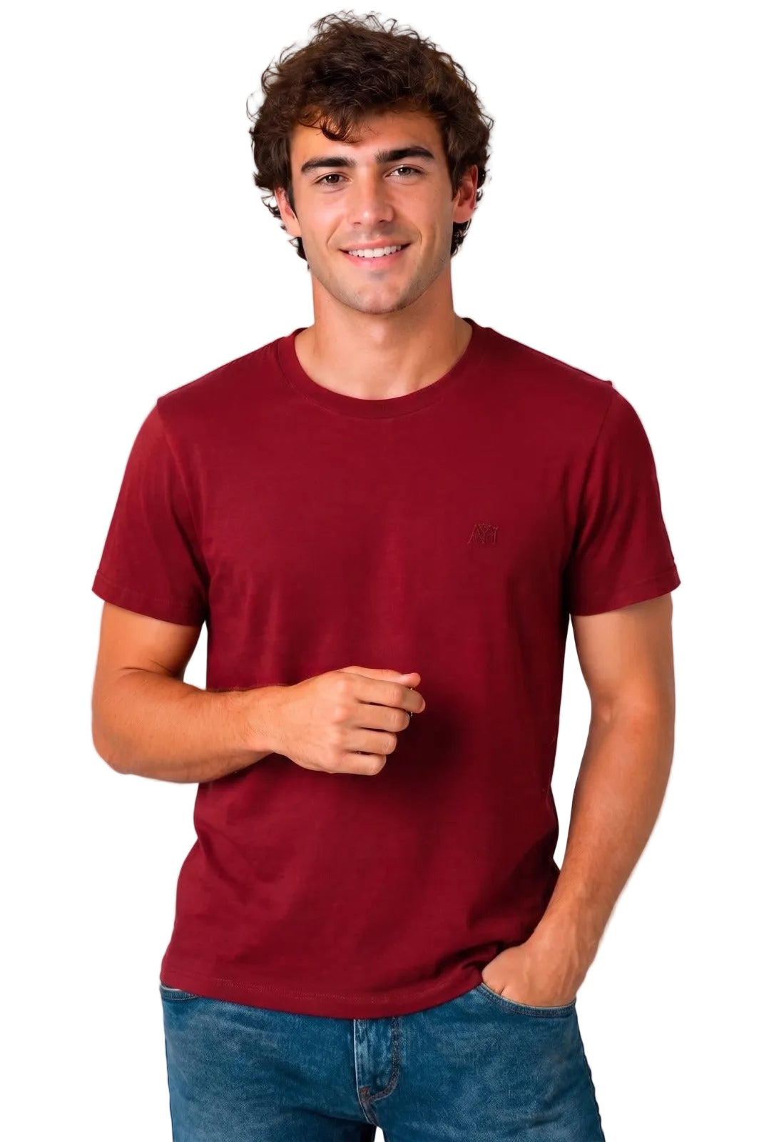 Camiseta Básica de Hombre Aero Guys Ss Tees Earth Red 4240