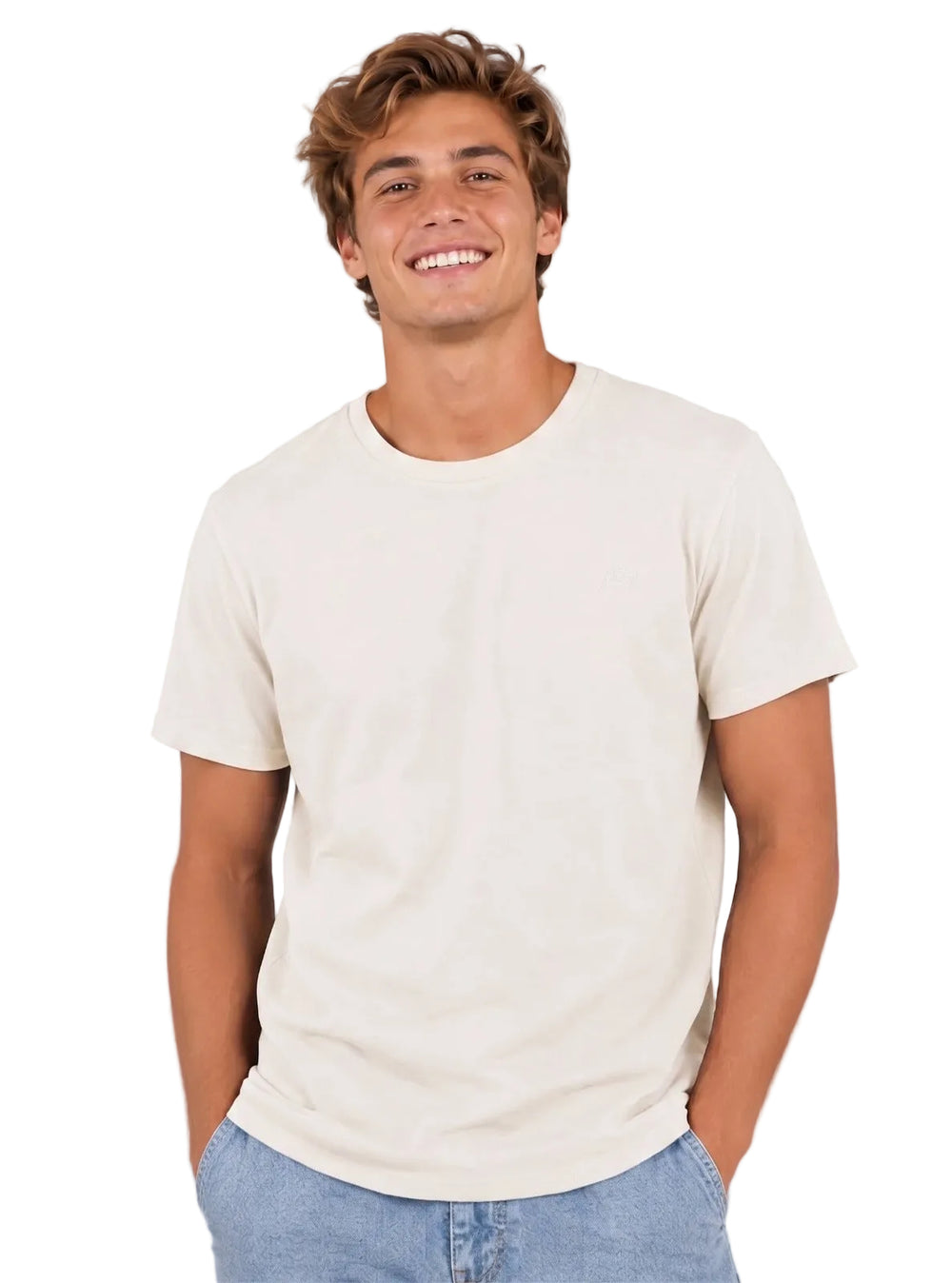 Camiseta Básica Hombre Hueso Aero Guys Ss Tees Birch 4240