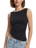 Top Asimétrico Mujer Aero Girls Fashion Ss Dark Black 2284