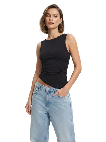 Top Asimétrico Mujer Aero Girls Fashion Ss Dark Black 2284