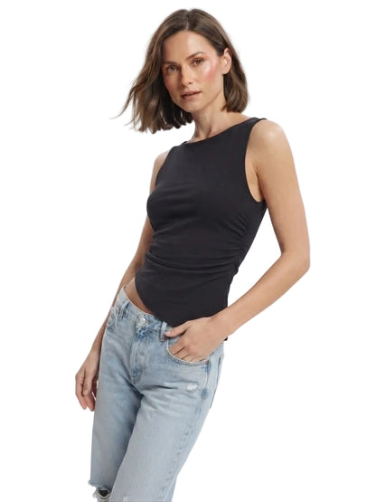 Top Asimétrico Mujer Aero Girls Fashion Ss Dark Black 2284
