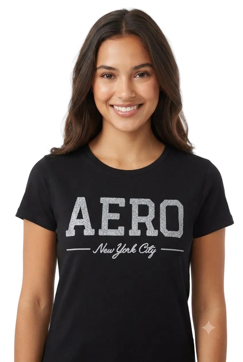 Camiseta Para Mujer Aero Graphic Level 2 Dark Black 6856
