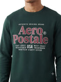 Buzo Para Hombre Aero Guys Popover Crew Neck Green Gables 6040