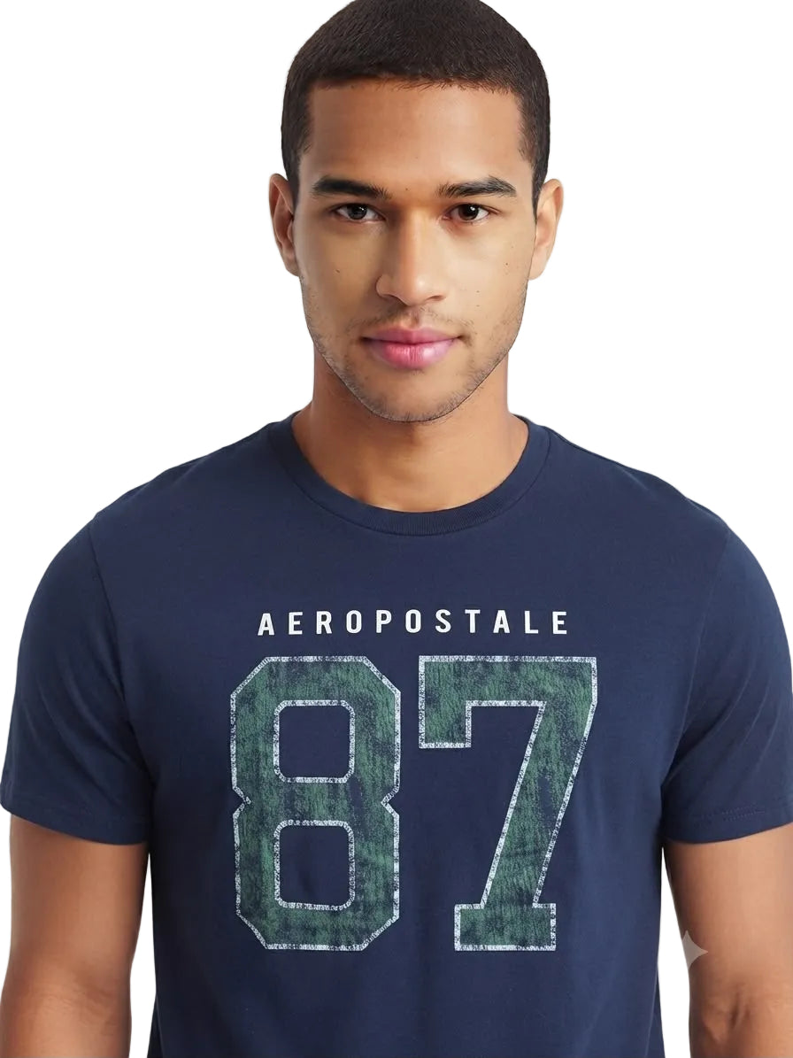 Camiseta Para Hombre Aero Level 2 Graphic Tees Cadet Navy 6279