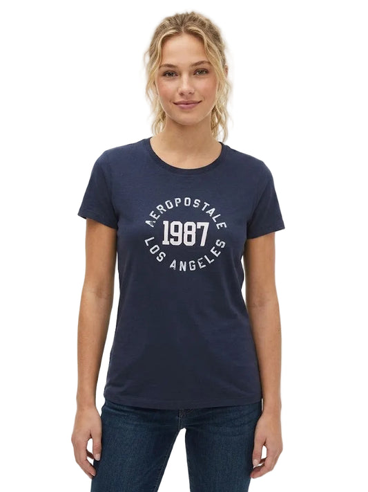 Camiseta Para Mujer Aero Graphic Level 1 Cadet Navy 7129