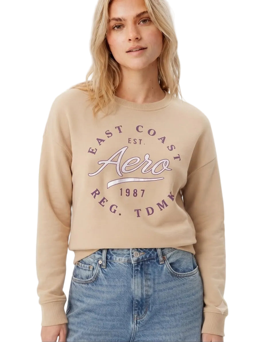 Buzo Para Mujer Aero Girls Fleece Crew Khaki 3331