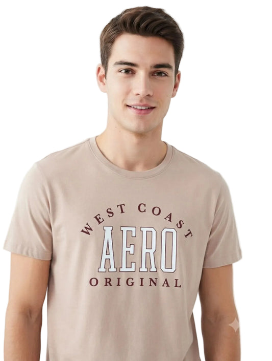 Camiseta Para Hombre Aero Level 1 Graphic Tees Shell Pink 5602