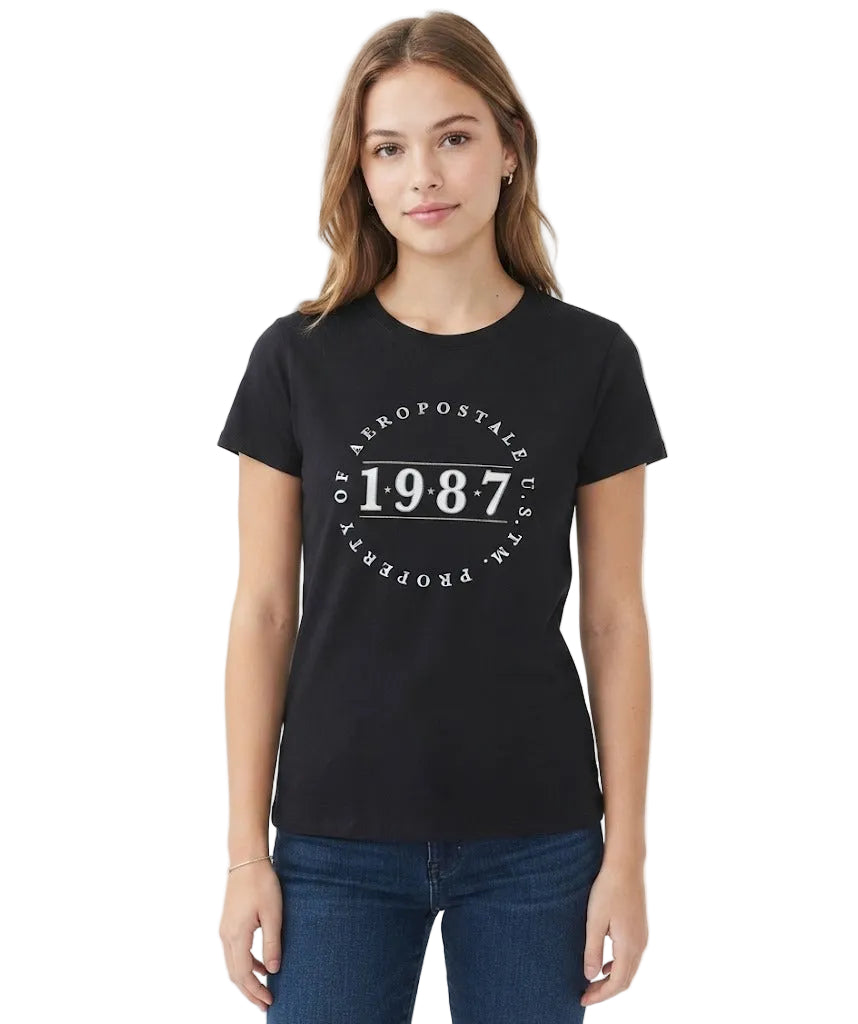 Camiseta Para Mujer Aero Graphic Level 1 Dark Black 6708